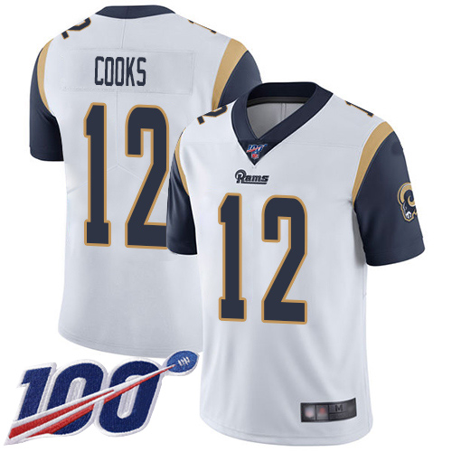 Los Angeles Rams Limited White Men Brandin Cooks Road Jersey NFL Football #12 100th Season Vapor Untouchable->youth nfl jersey->Youth Jersey